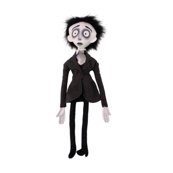 Muñeco Victor Van Dort estilo Tim Burton de 60 cm con traje gris y expresión melancólica