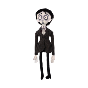 Muñeco Victor Van Dort estilo Tim Burton de 60 cm con traje gris y expresión melancólica